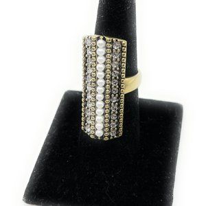 KRR0024 Silpada Pearls night out Ring Size 8,9